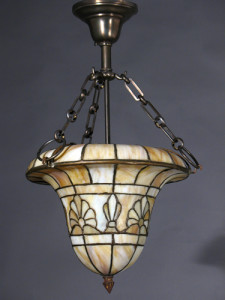 Circa 1910, Arts & Crafts Leaded Glass Dome